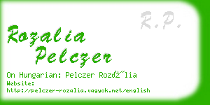 rozalia pelczer business card